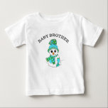 Baby Brother Snowman Niedlich Whimsical Christmas Baby T-shirt<br><div class="desc">Niedlicher Cartoon Schneemann,  Baby Bruder Weihnachten Shirt.</div>