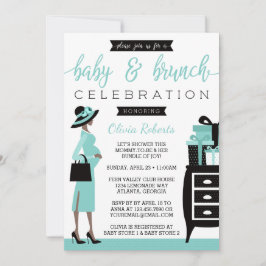 Baby & Bruch Baby Dusche Einladung, Aquamarin, Bla Einladung