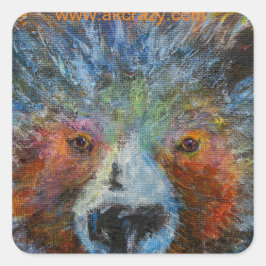 Baby Bruin Quadratischer Aufkleber