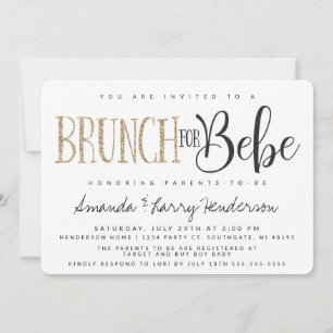Baby Brunch Baby Shower Einladung