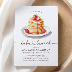Baby Brunch Pancake Baby Dusche Einladung