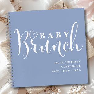 Baby Brunch Showboys Dusty Blue Gästebuch Notizbuch