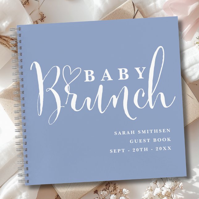Baby Brunch Showboys Dusty Blue Gästebuch Notizbuch (Von Creator hochgeladen)