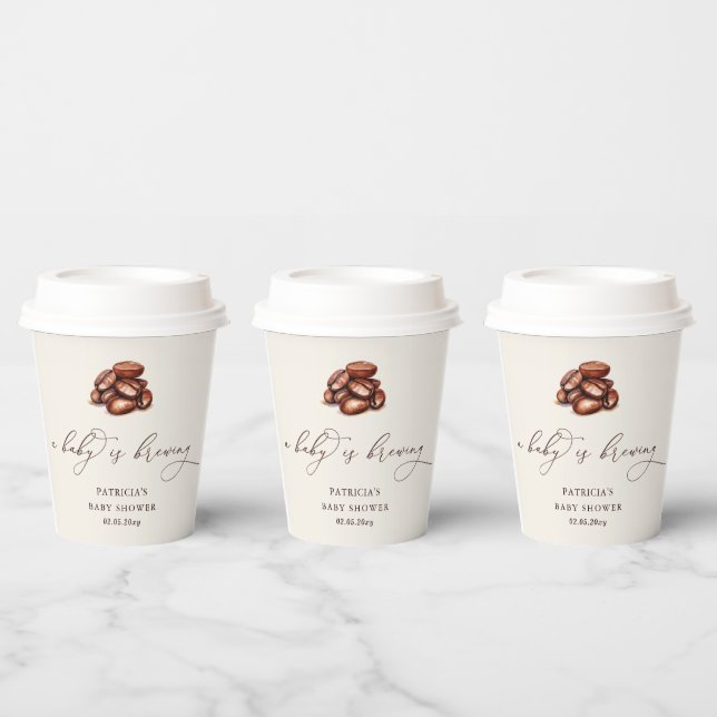 Baby brütet Coffee Gender Neutral Baby Dusche Pappbecher (Multi)
