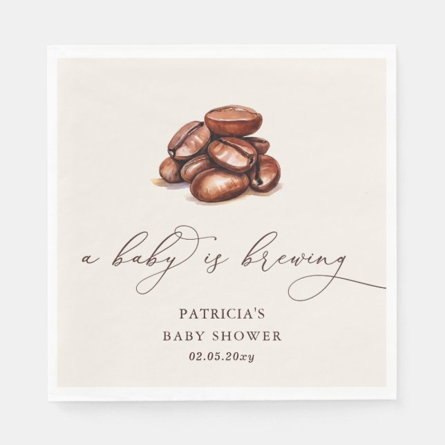 Baby brütet Coffee Gender Neutral Baby Dusche Serviette (Vorderseite)