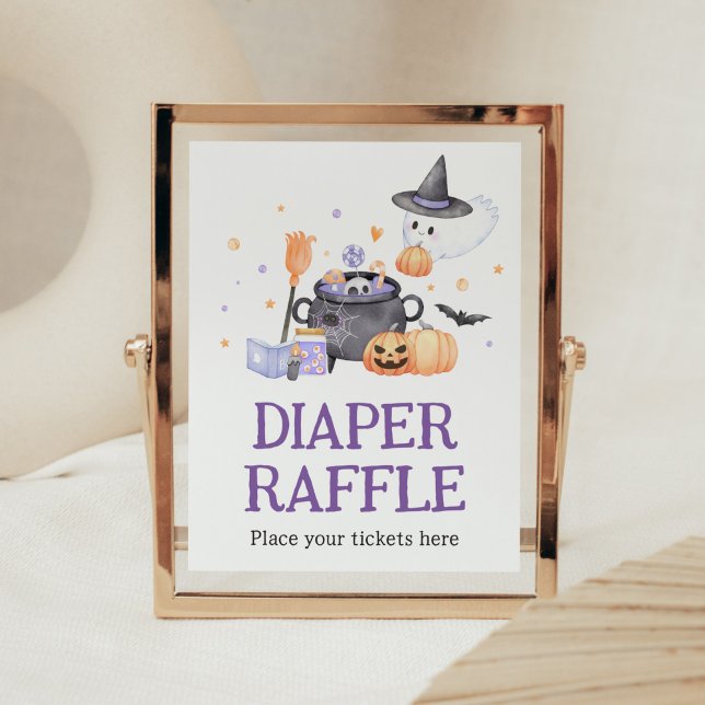 Baby brütet Lila Windeln Poster (Baby is Brewing Baby Shower Diaper Raffle Sign
)