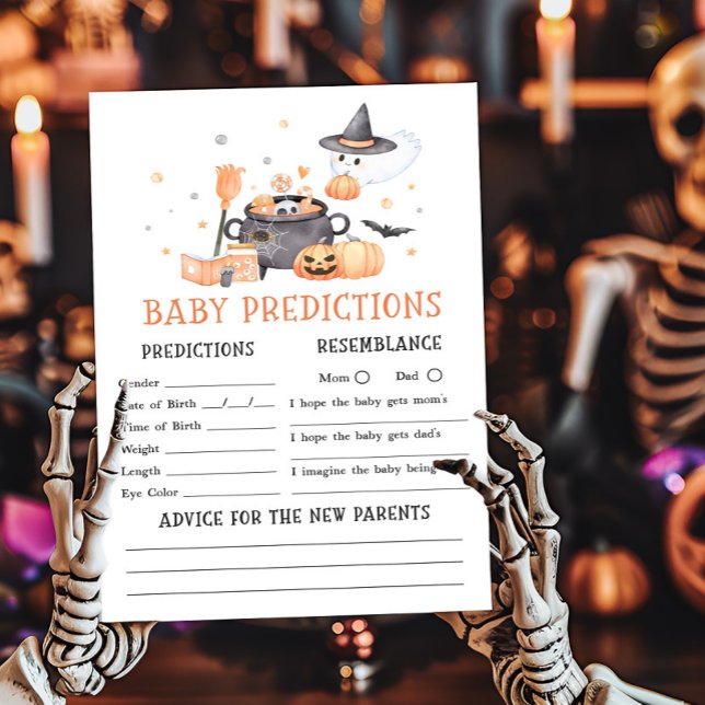 Baby brütet Orange Baby Predictions Game (Baby is Brewing Baby Shower Baby Predictions Game)