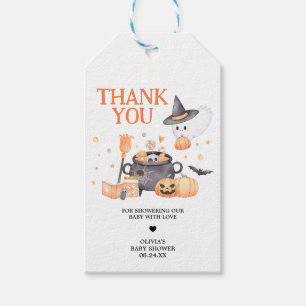 Baby brütet Orange Halloween-Liebesmarken Geschenkanhänger