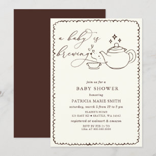 Baby brütet Tea Gender Neutral Baby Dusche Einladung