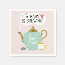 Baby brütet | Tee Party Floral Baby Dusche Serviette