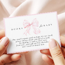 Baby-Bücher mit rosa Schleife für Baby-Karte zur B