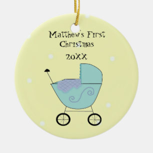 Baby Buggy Babys erstes Weihnachten Keramikornament