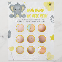 Baby-Bump oder Bierbauch [Baby-Elefant [Gelb]]