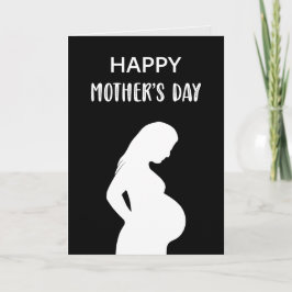 Baby Bump Schwangere Mama zum glücklichen Mutterta Karte