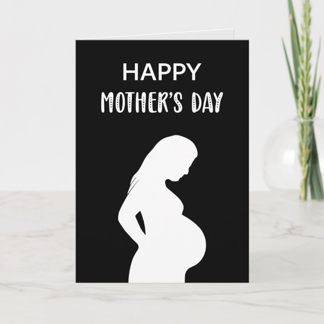 Baby Bump Schwangere Mama zum glücklichen Mutterta Karte (Vorderseite)