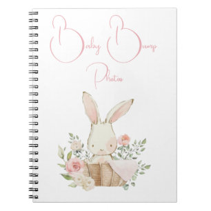 Baby Bump Schwangerschaft Pink Bunny Rabbit Script Notizblock