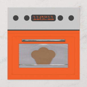 Baby Bun Rezept Einladung (orange drei)