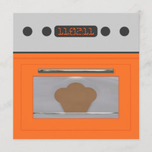 Baby Bun Rezept Einladung (orange eins)