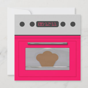 Baby Bun Rezept Einladung (pink)