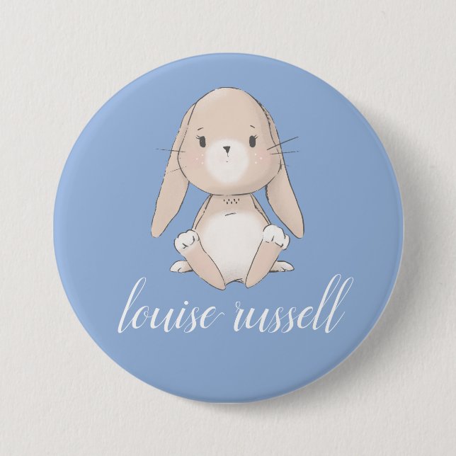 baby bunny baby shower button (Vorderseite)