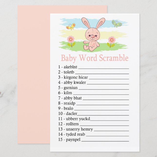 Baby Bunny Baby Wortspiel (Vorne/Hinten)