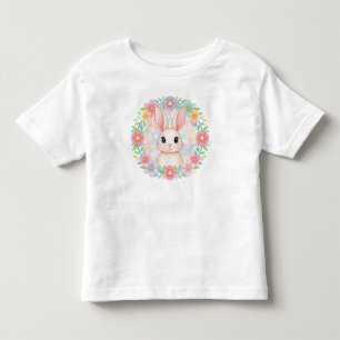Baby Bunny en T-shirt de couronne fleurie