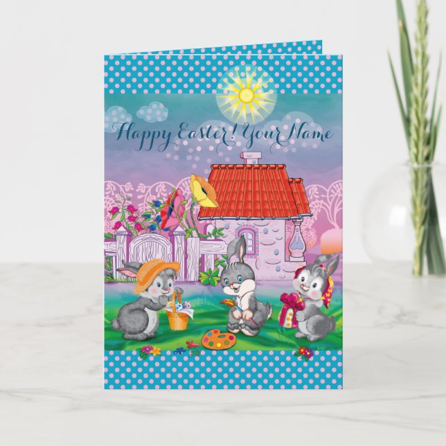 Baby Bunny Feiertagskarte (Vorderseite)