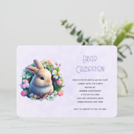 Baby Bunny in Spring Flowers Oster Einladung