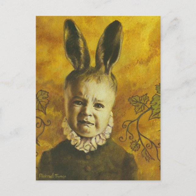 Baby Bunny Mutant Design Postkarte (Vorderseite)