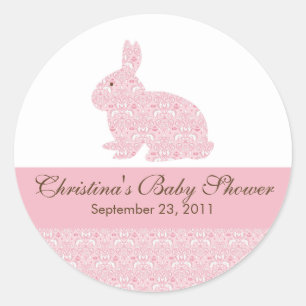 Baby Bunny Rabbit Babyaufkleber Runder Aufkleber