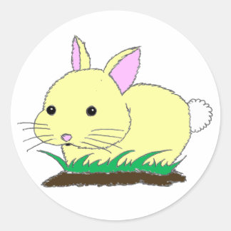 Baby Bunny Rabbit Runder Aufkleber