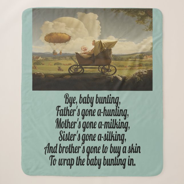 Baby Bunting - Kinderzimmer Rhyme Sherpa Blanket Sherpadecke (Vorderseite)