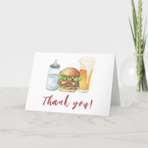 Baby, Burger und Bier Babyparty Danke