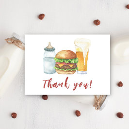 Baby, Burgers und Beers Baby Dusche Danke