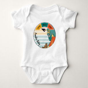 Baby Camp Beaver, Opossum, Schlange personalisiere Strampler