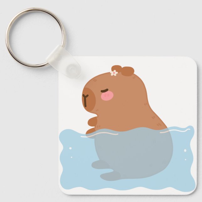 Baby Capybara Schlüsselanhänger (Vorderseite)