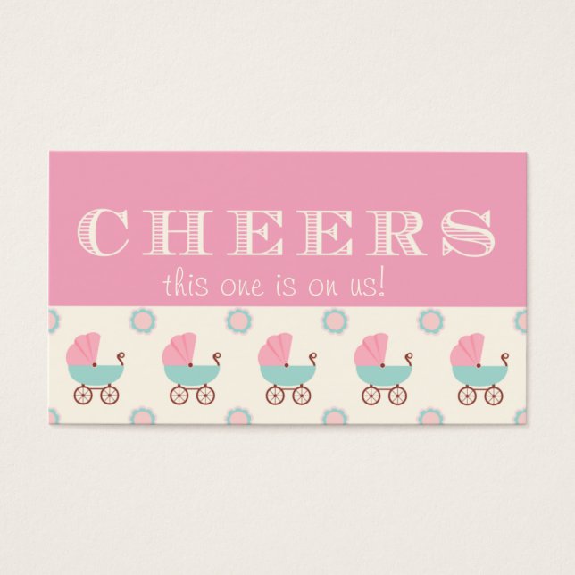 Baby Carriage Baby Shower Drink Ticket (Vorderseite)