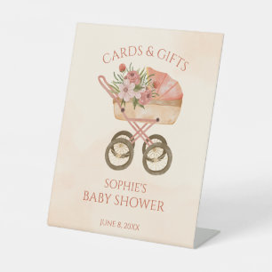 Baby Carriage Cards & Gifts Schildkrötendusche Sockelschild