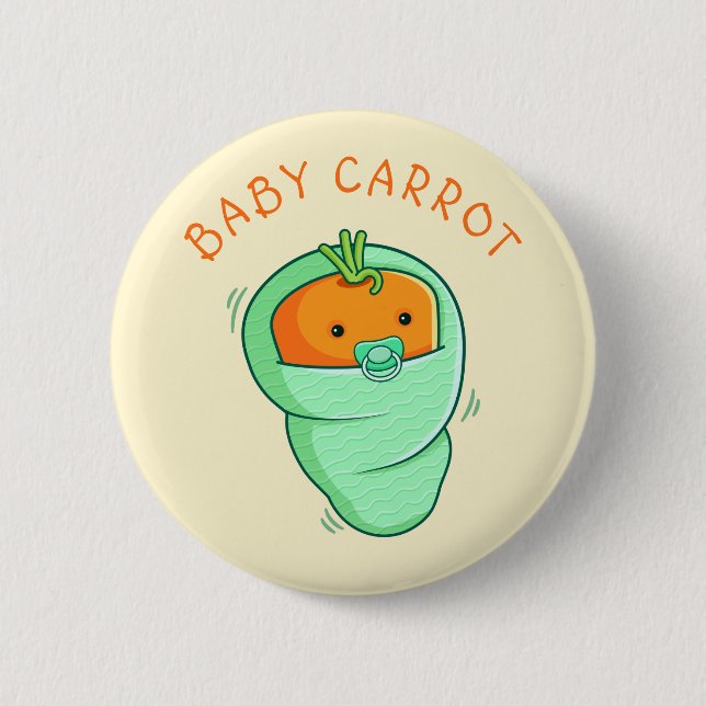 Baby Carrot Pun Button (Vorderseite)