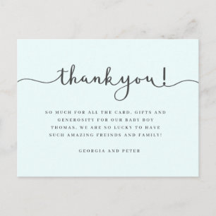 Baby carte de remerciements, anniversaire merci Ca