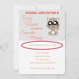 Baby Cat | Einladung der Babydusche