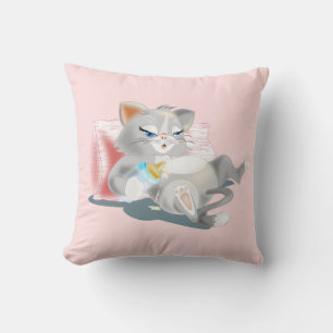 Baby Cat Funny Throw Kissen - individuell anpassba