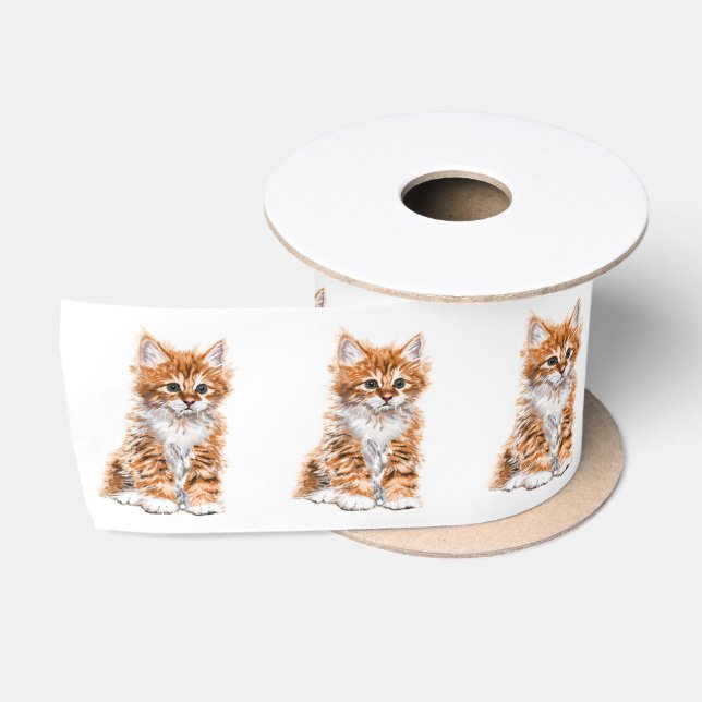 Baby Cat Satin Ribbon Geschenk - Farbe auswählen Satinband (Spule)
