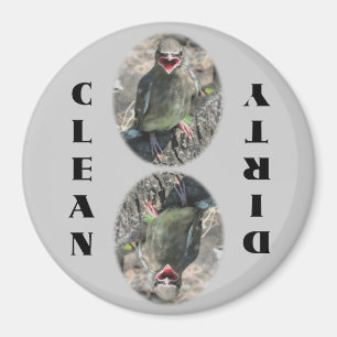 Baby Cedar Waxwing Bird Geschirrspülmaschine Magnet
