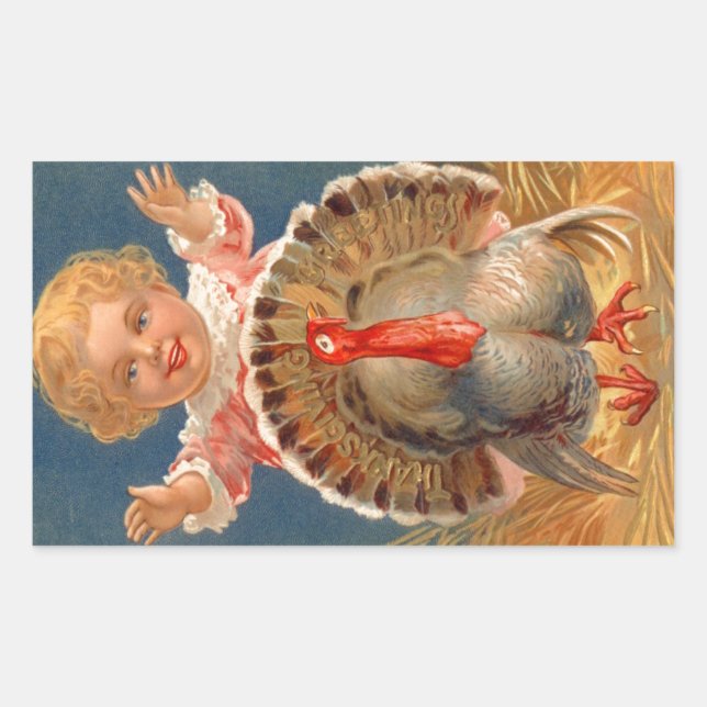 Baby Chasing Tom Türkei Vintag Sticker (Vorderseite)
