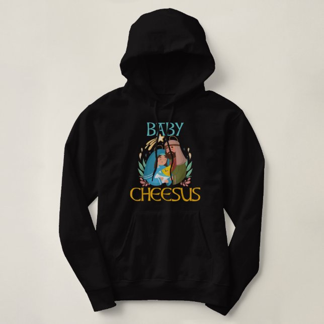 Baby Cheesus Christlich Weihnachtskrippe Christia Hoodie (Design vorne)