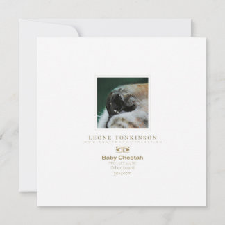 Baby Cheetah blank card with envelope Karte