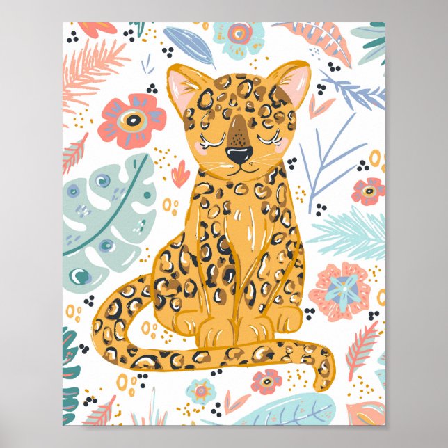 Baby Cheetah Kinderzimmer Poster (Vorne)