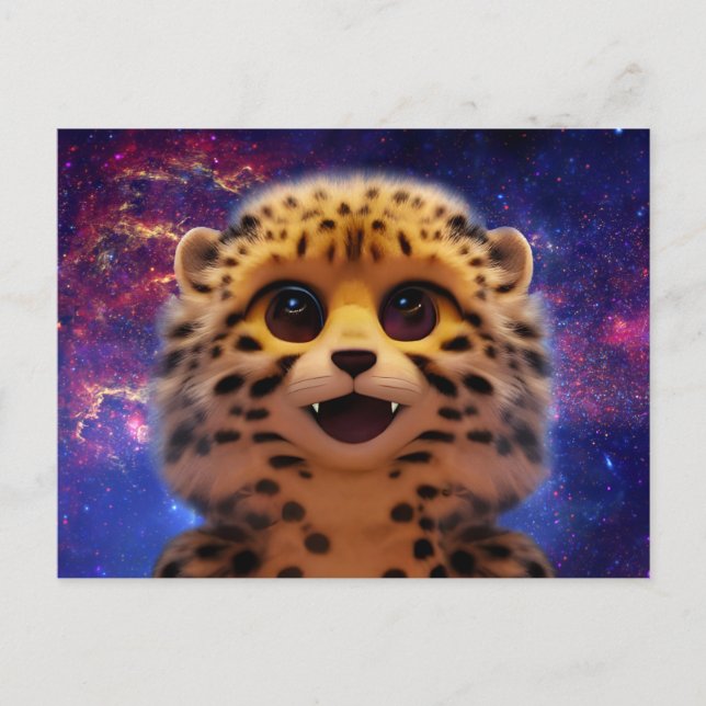 Baby Cheetah Postcard Postkarte (Vorderseite)