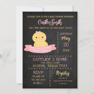 Baby Chick Baby Shower Einladung